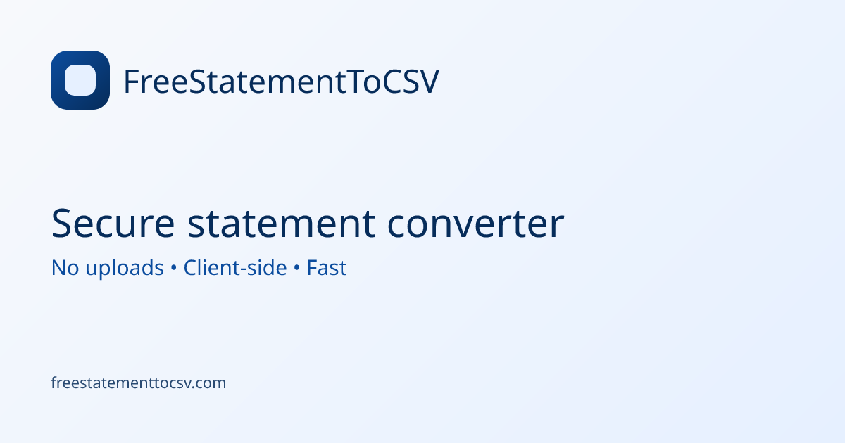 FreeStatementToCSV screenshot 1