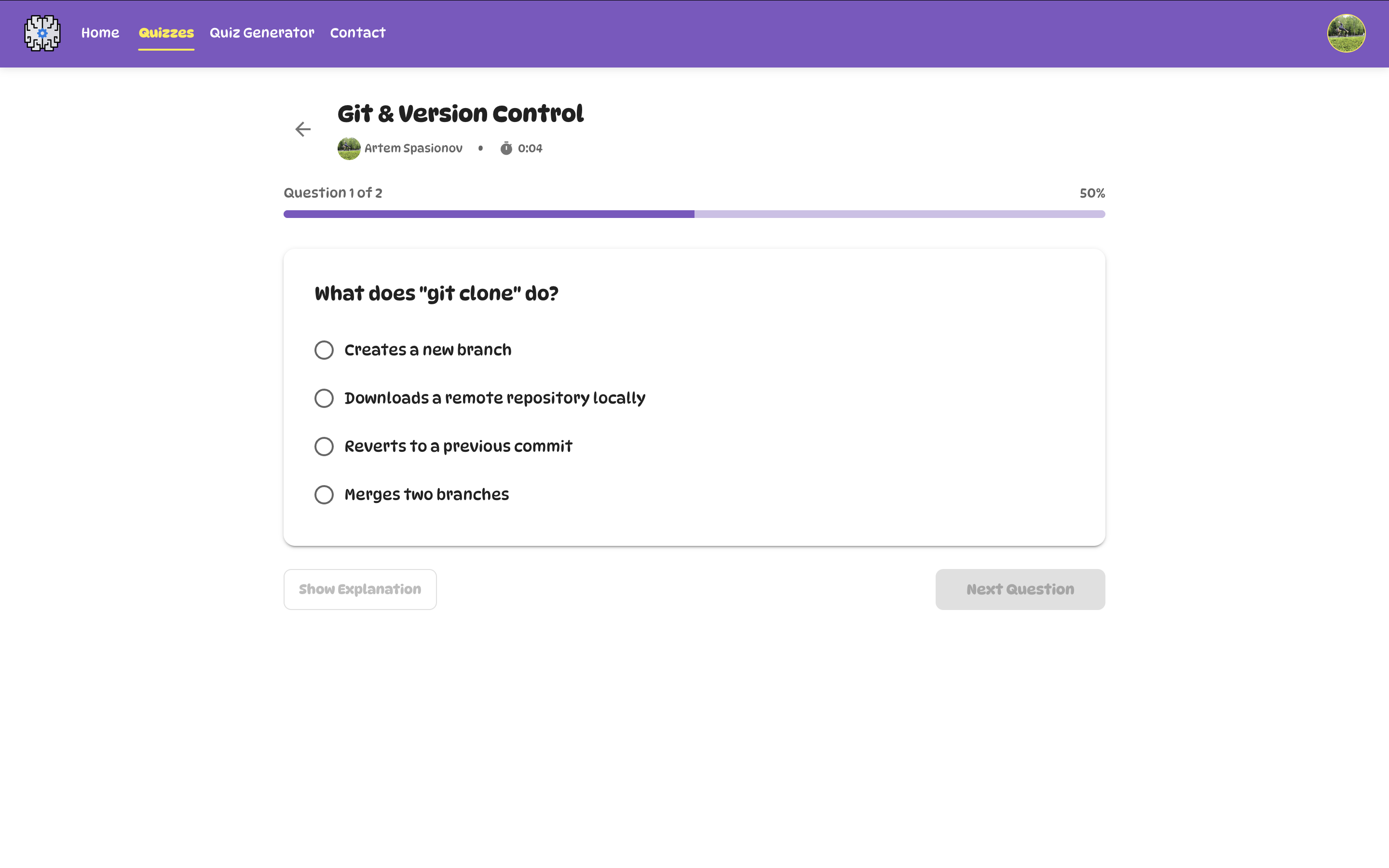 QuizGenerator screenshot 3