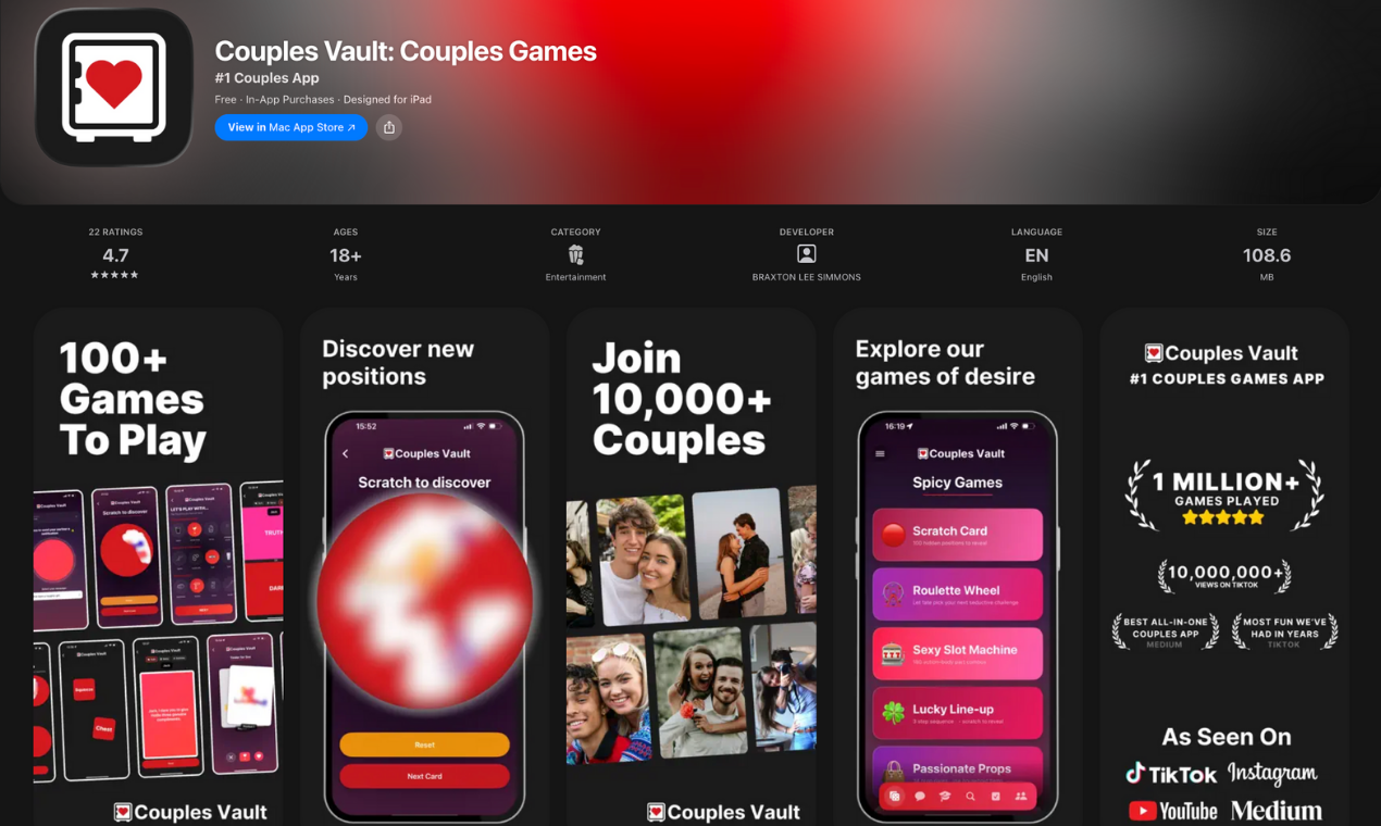 Couples Vault - Sex Games screenshot 4