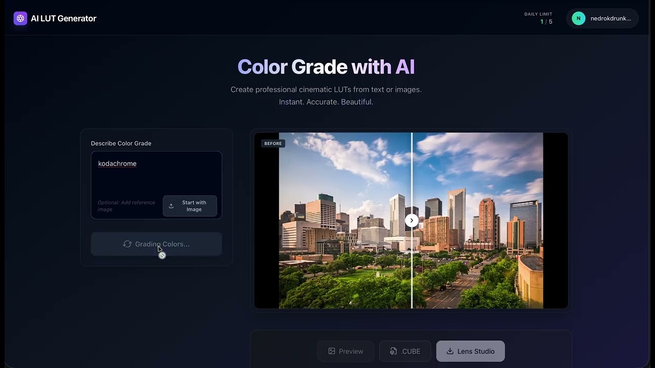 AI LUT Generator screenshot 1