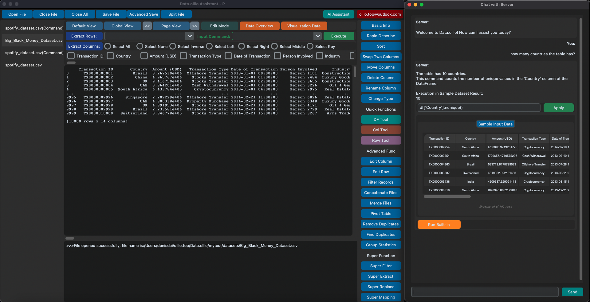 DataOlllo — Your Private AI Data Analyst screenshot 2