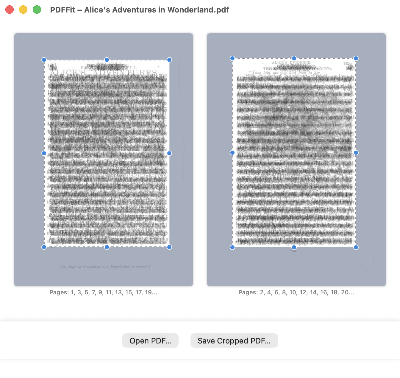PDFFit screenshot 2