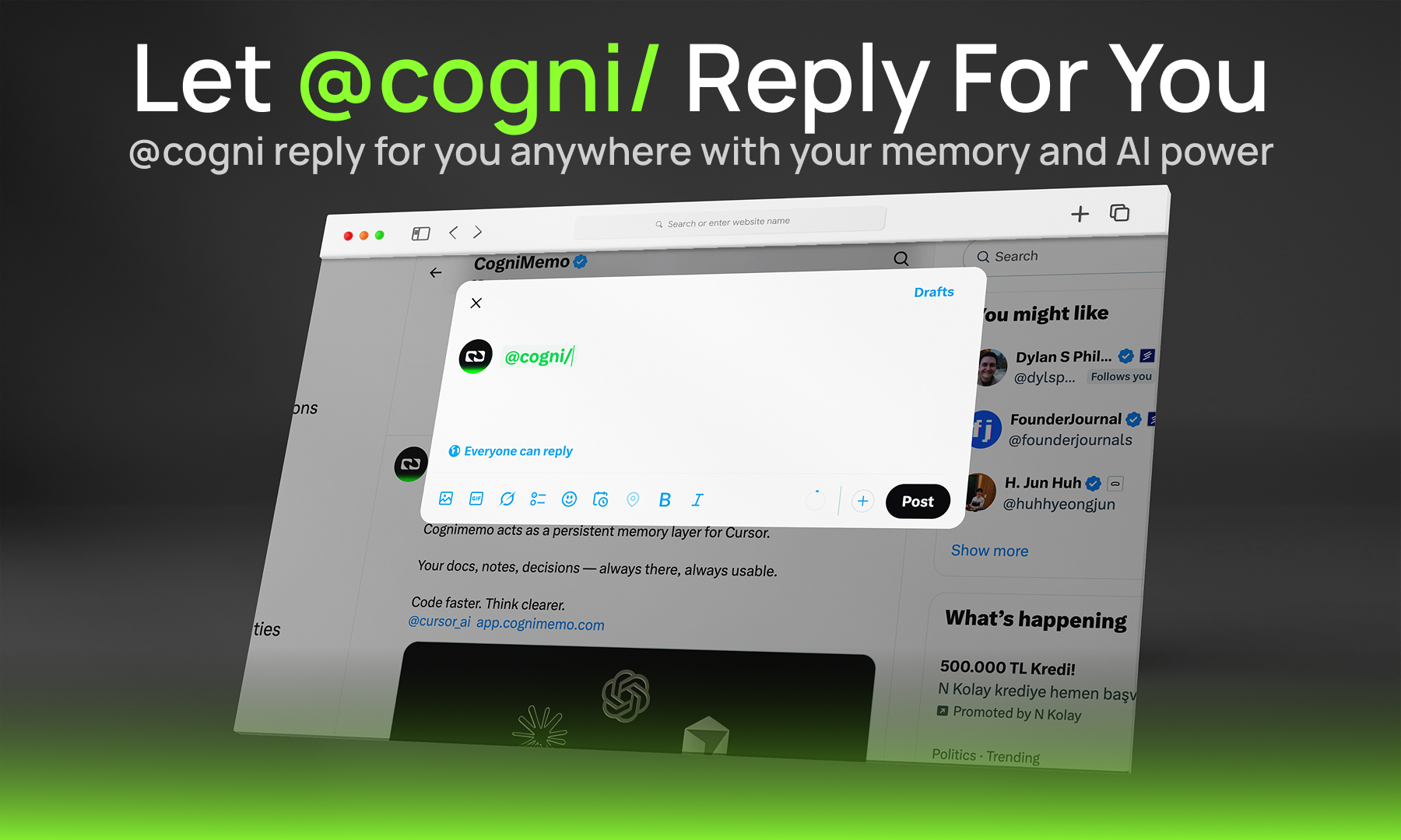 CogniMemo Extension screenshot 2