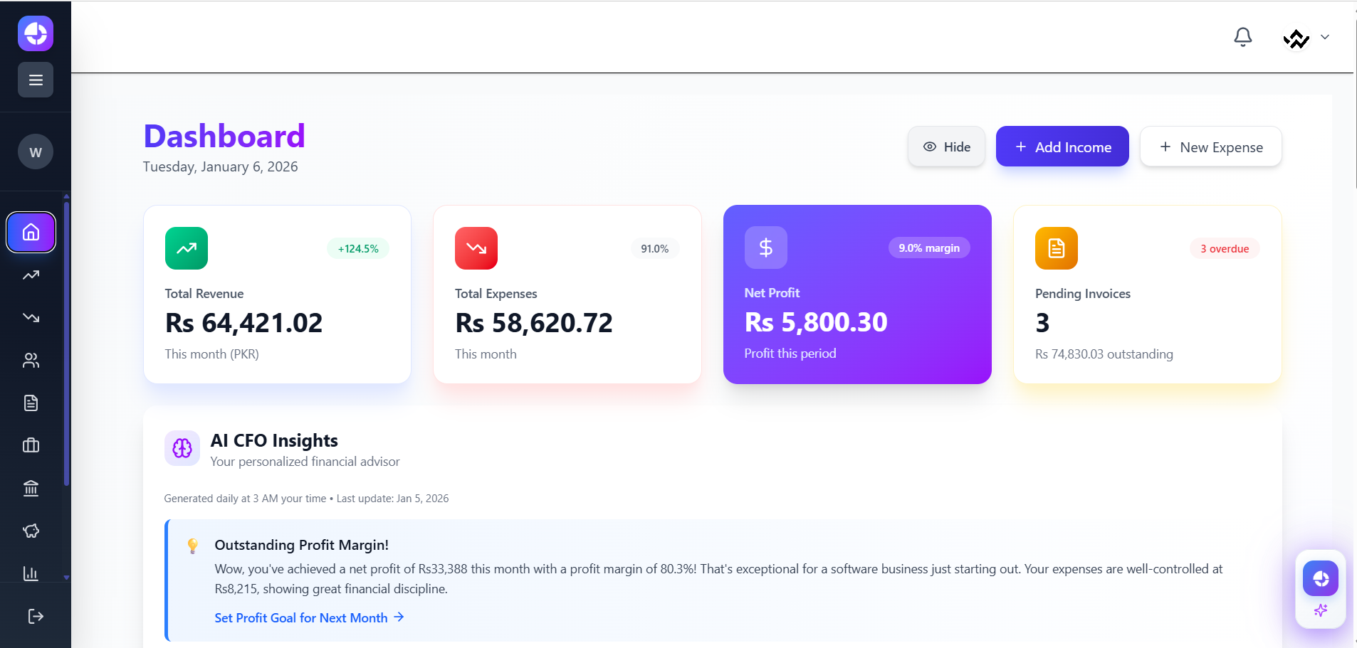 SmartCFO screenshot 1