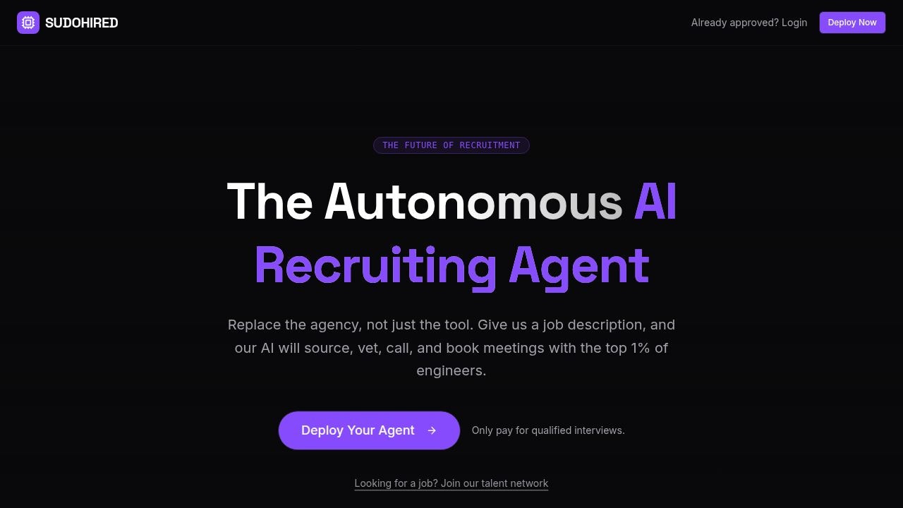 Sudohired - AI Recruiting Agent screenshot 1