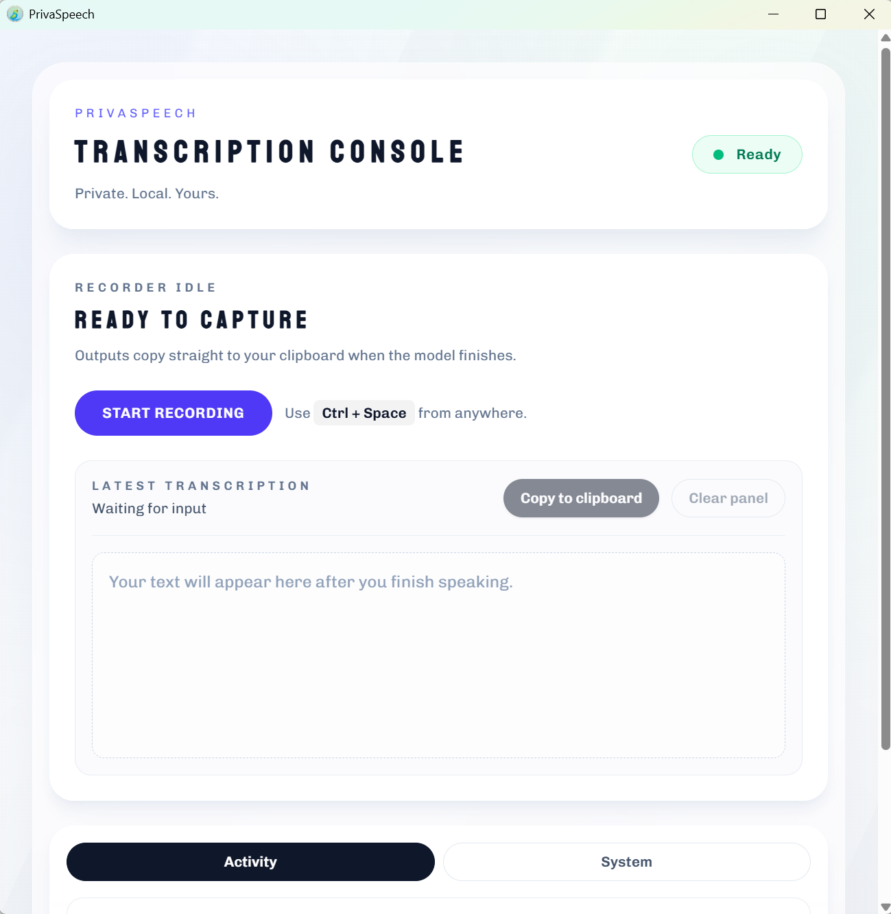 PrivaSpeech screenshot 2
