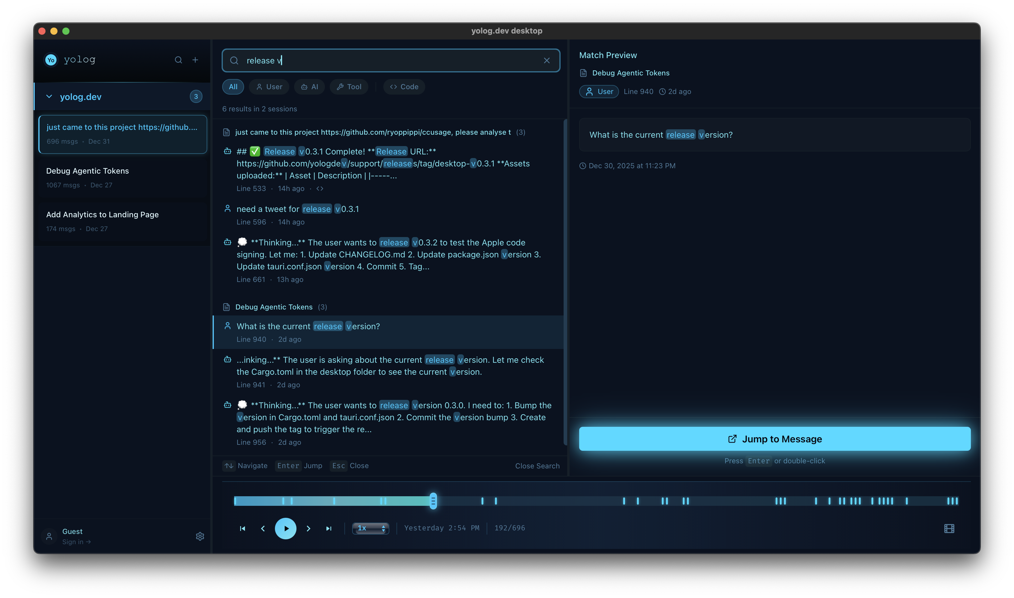 yolog.dev Desktop screenshot 5