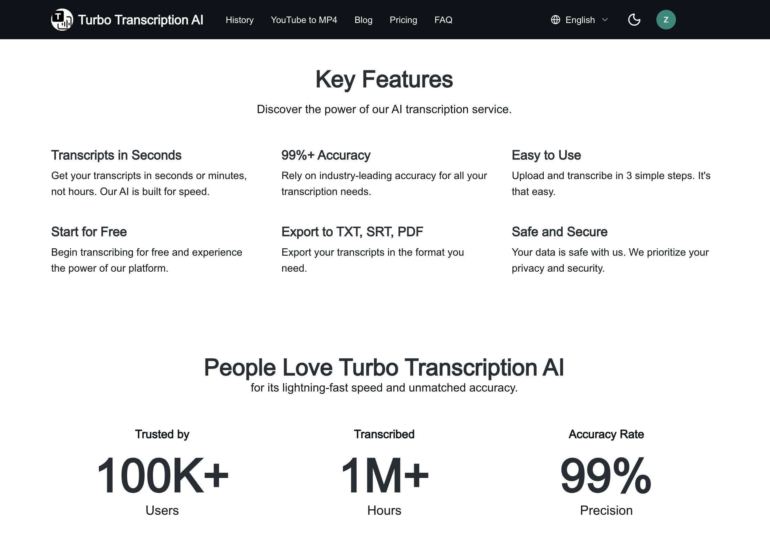 Turbo Transcription AI screenshot 4