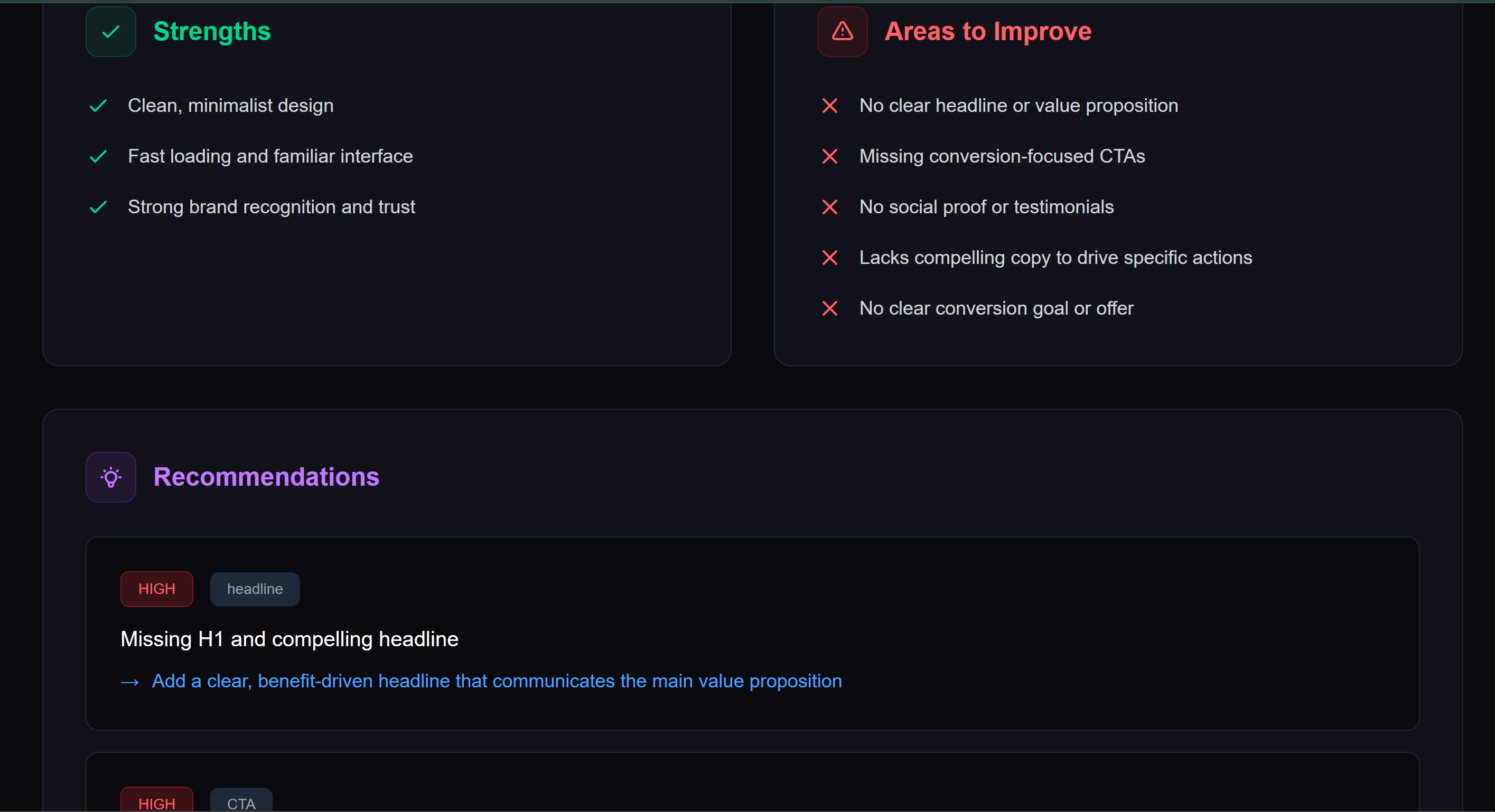 Landing Page Critic screenshot 3