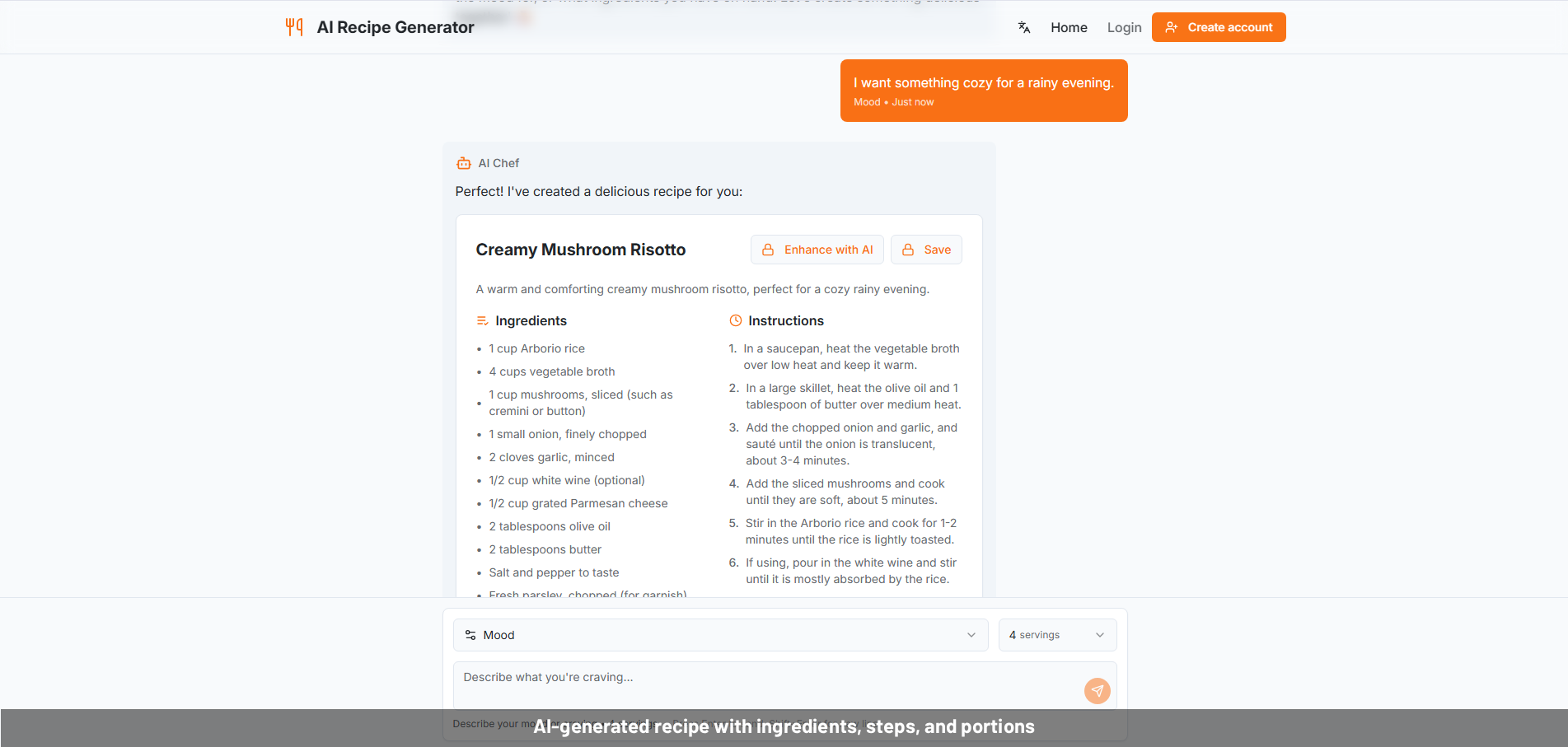 AI Recipe Generator screenshot 2