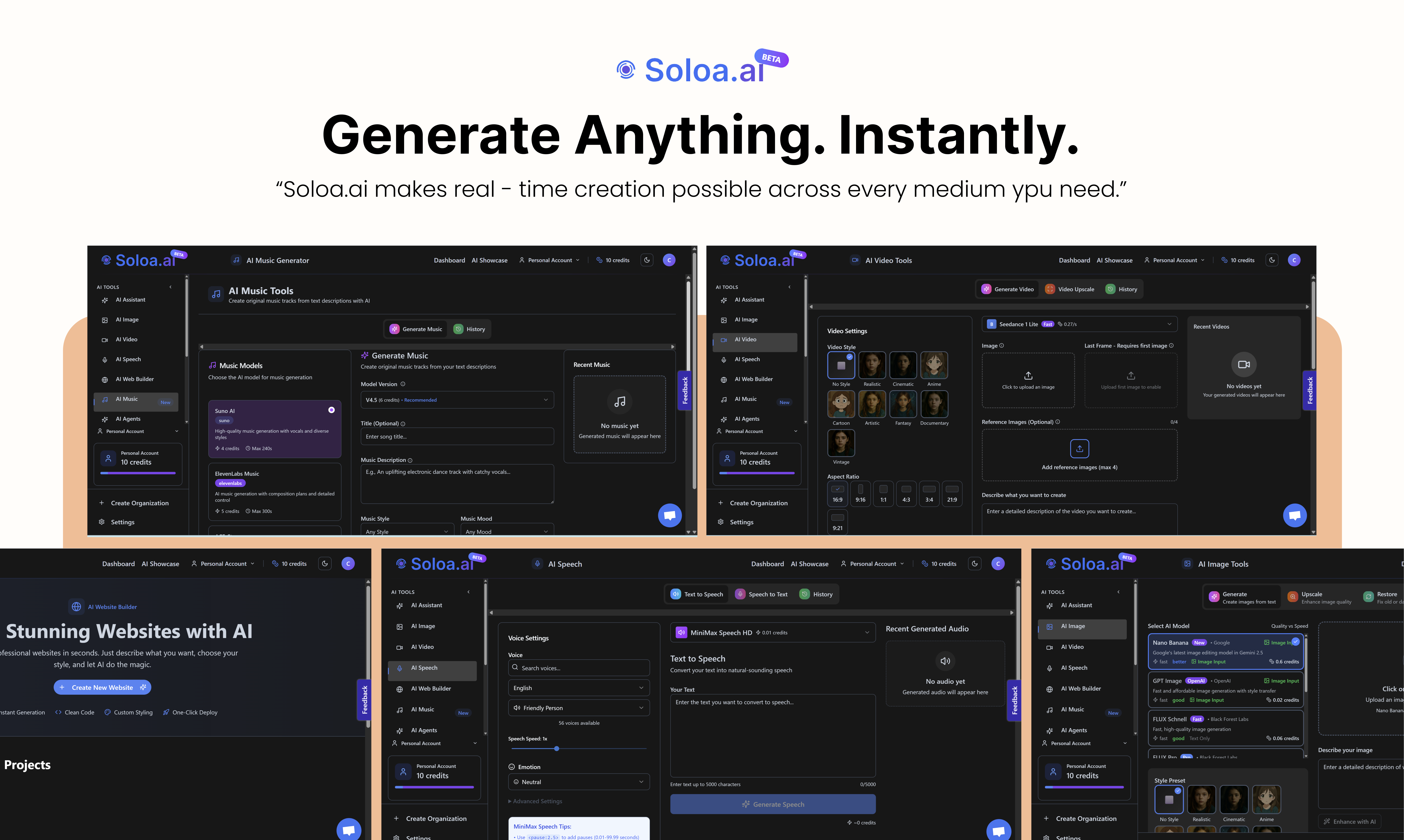 Soloa: All-in-One AI Studio (25+ Tools) screenshot 3