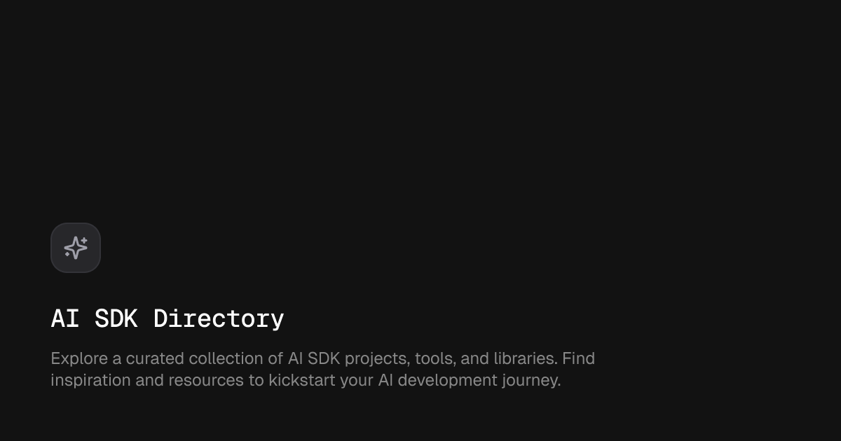 AI SDK Directory screenshot 1