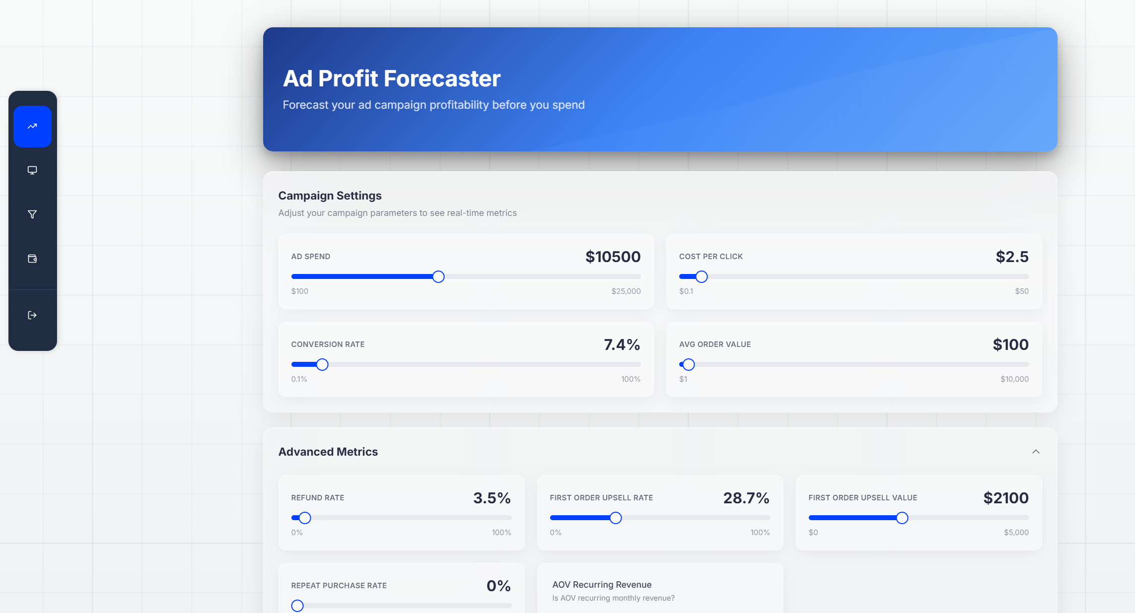 FounderMode Metrics screenshot 3