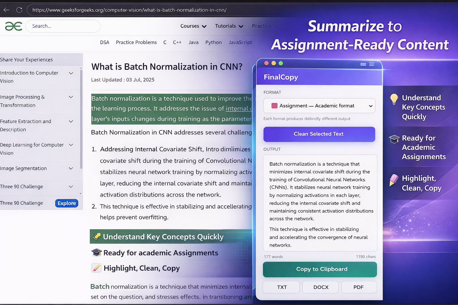 FinalCopy screenshot 1