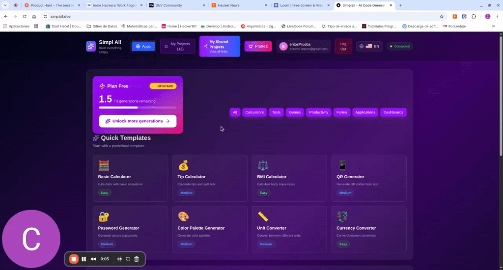 Simplall screenshot 1