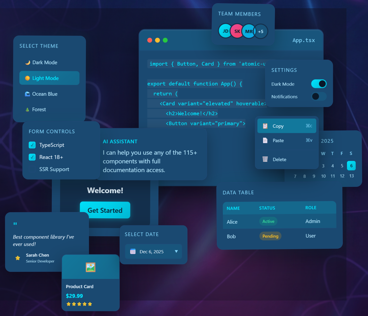 Atomic UI Components screenshot 2