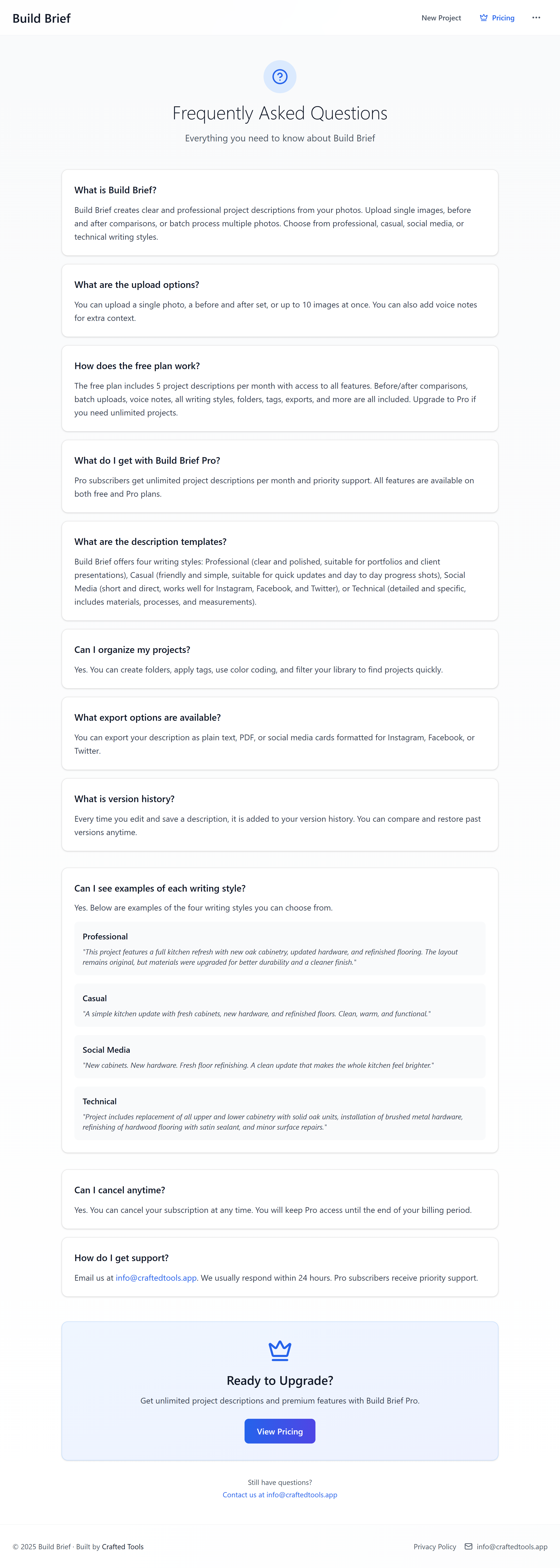Build Brief screenshot 5