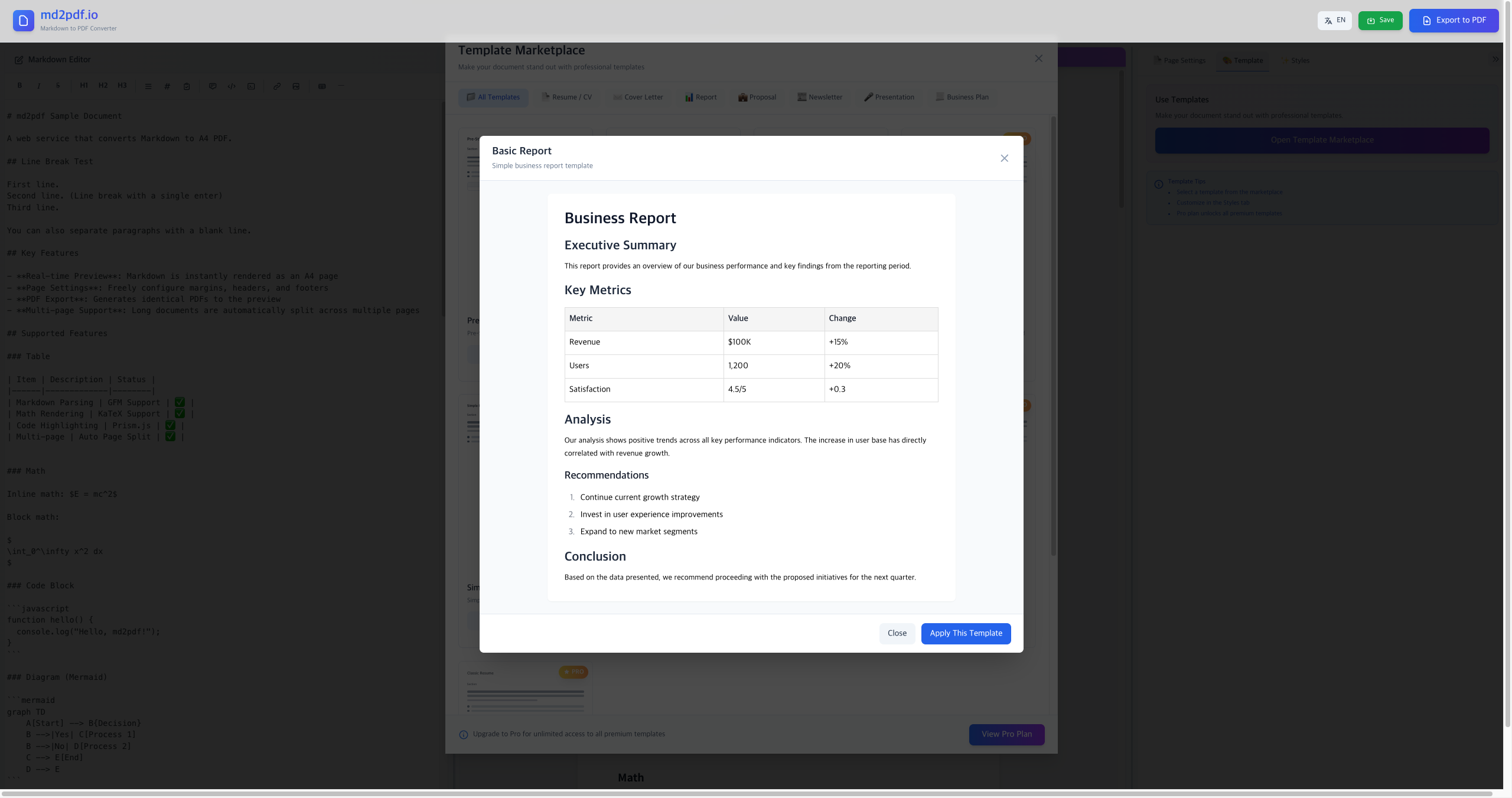 md2pdf.io - Real-time A4 Preview screenshot 5
