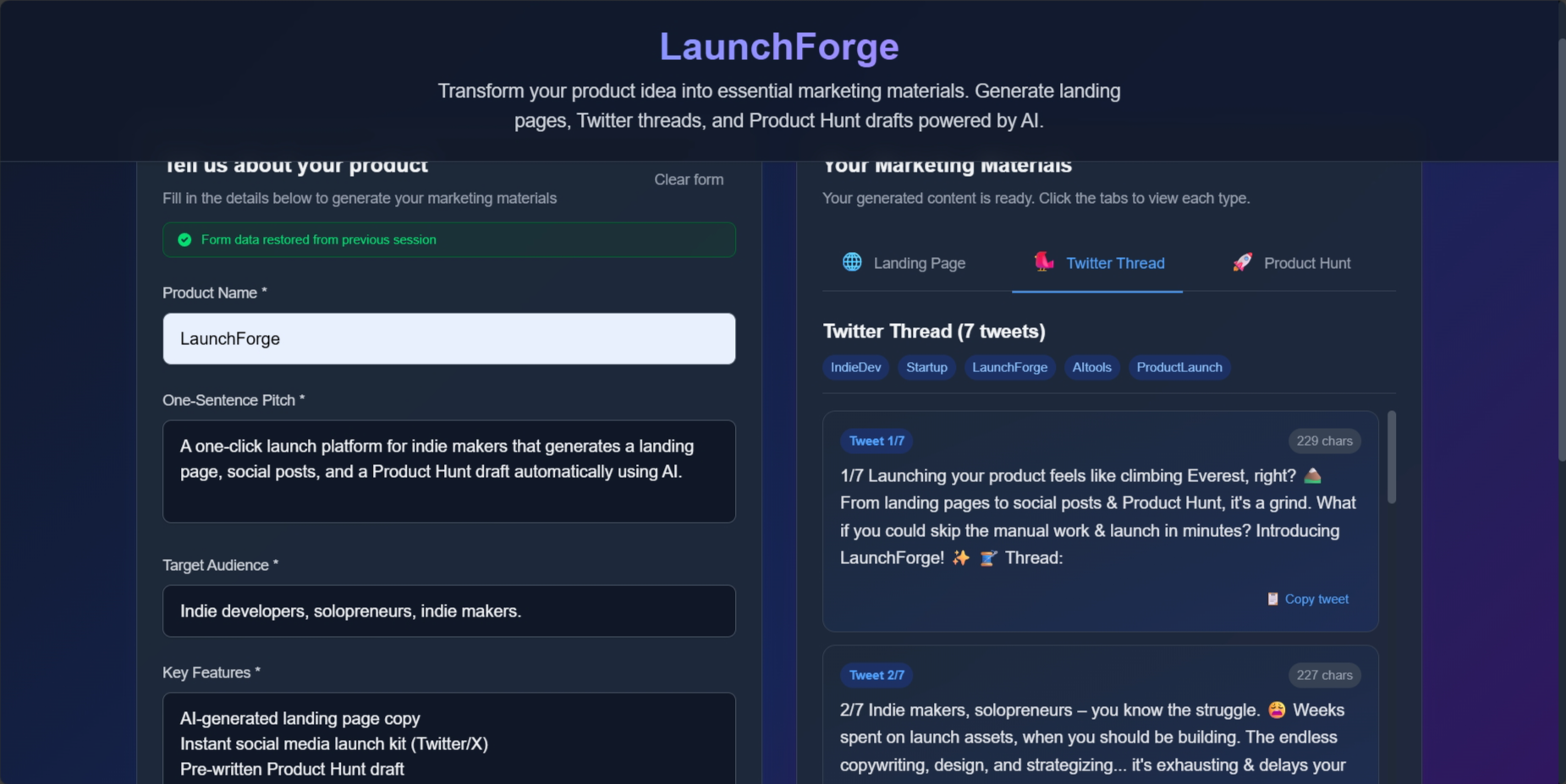 LaunchForge screenshot 2