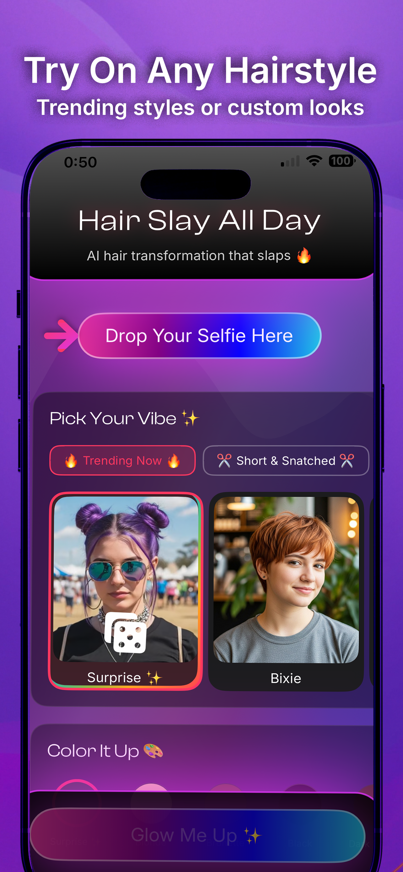 Hairstyle Try On: Hair Glow AI screenshot 4