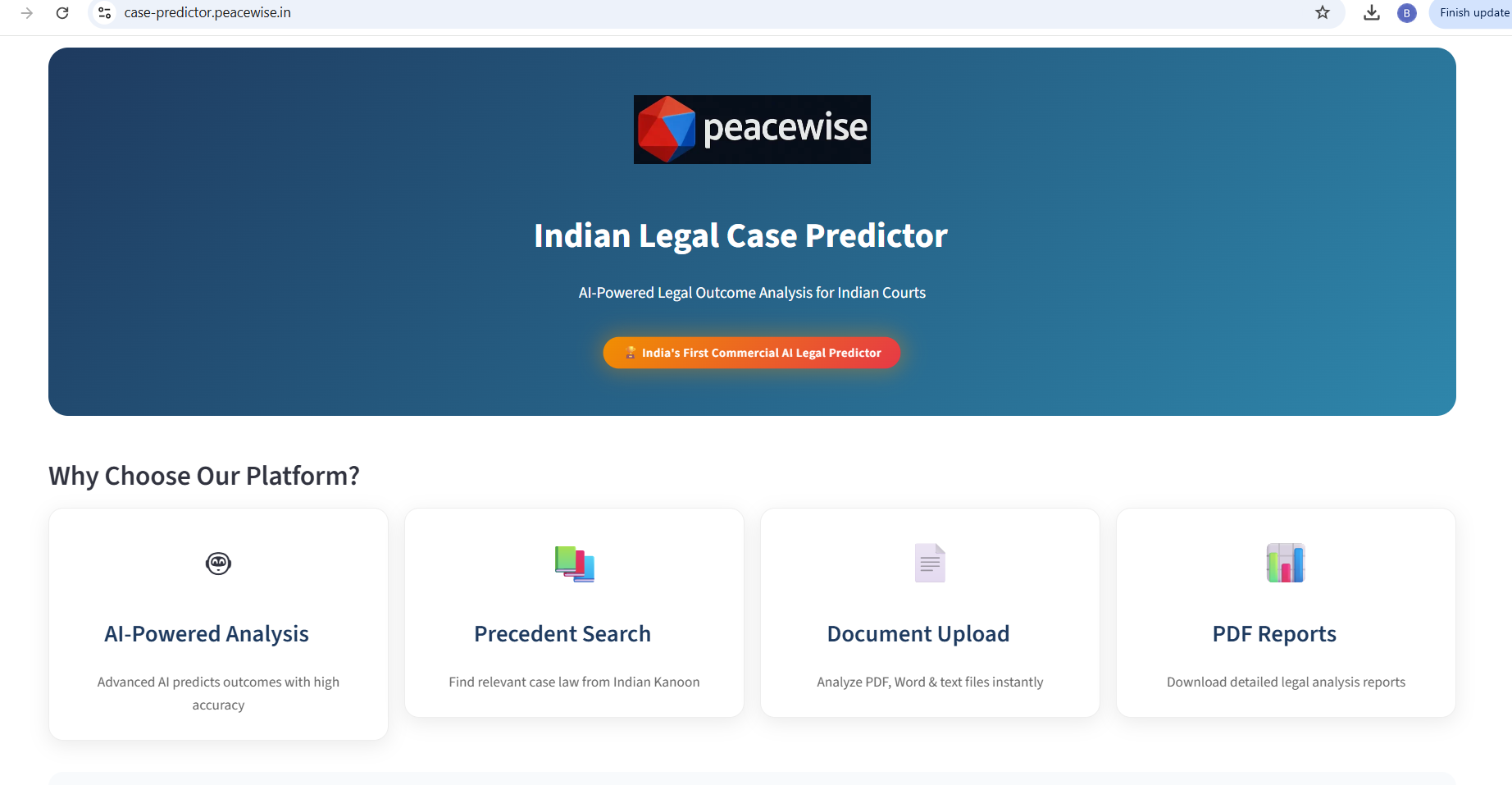 Legal case Predictor screenshot 1