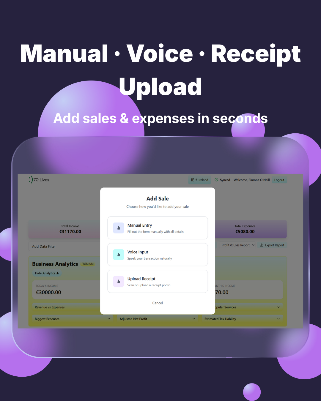 70Lives – Beauty Business App screenshot 4