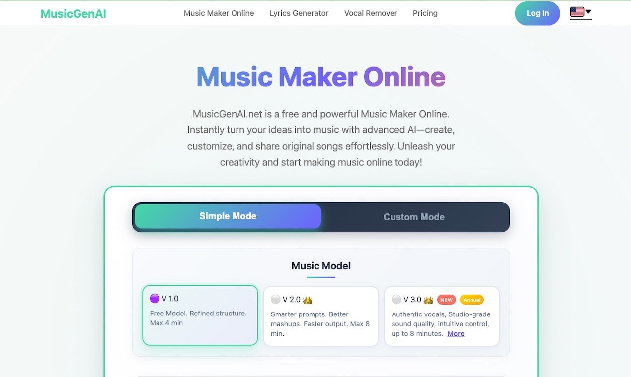 MusicGenAI - Music Maker Online screenshot 1