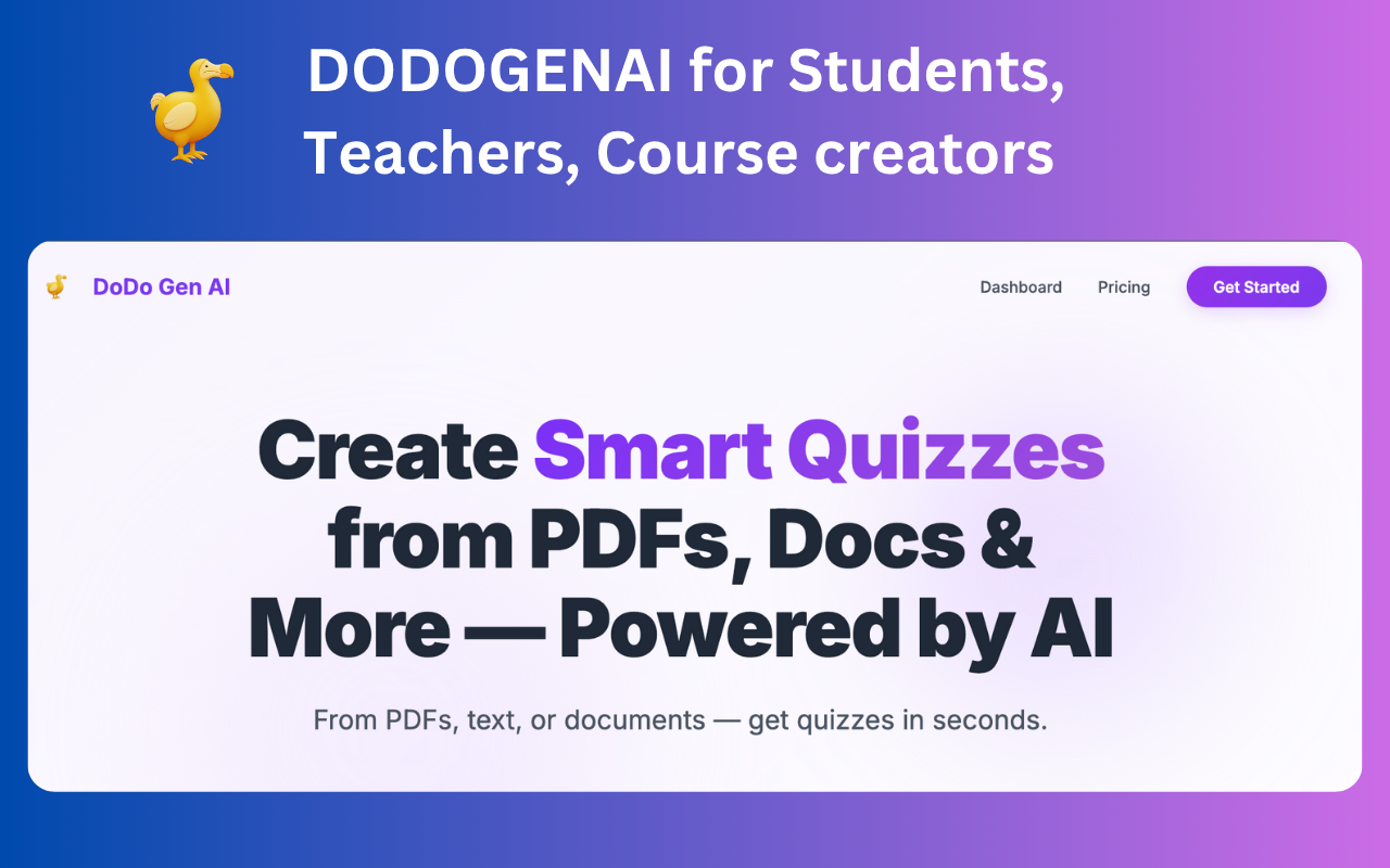 DODOGENAI Generate Quizzes with AI screenshot 1