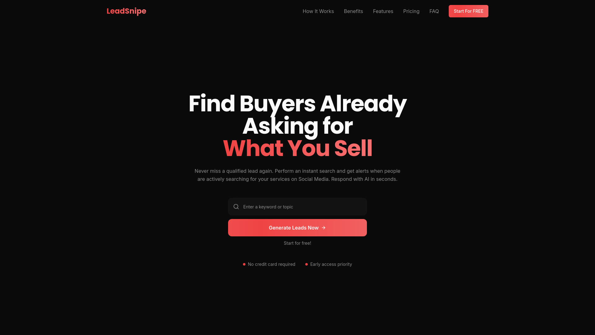 LeadSnipe.io screenshot 1