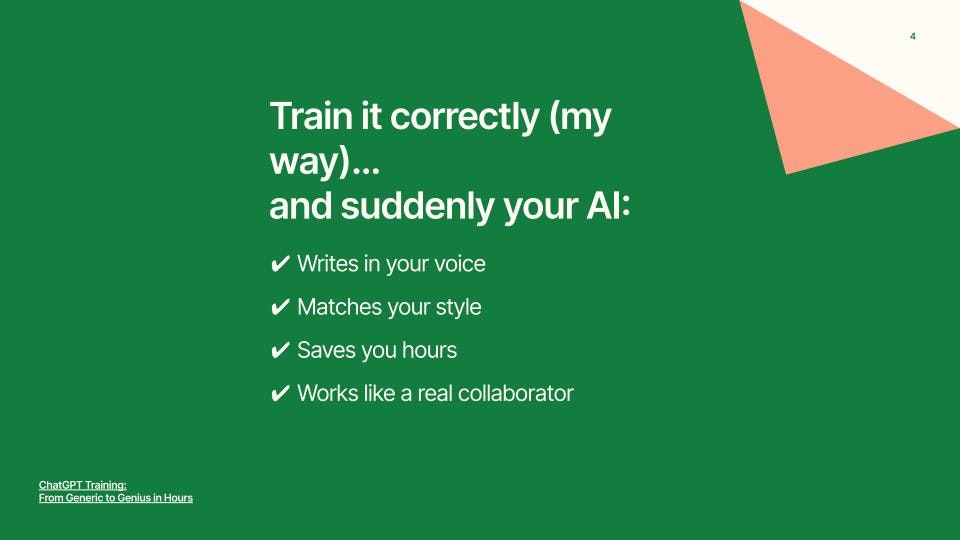 ChatGPT Training: From Generic to Genius screenshot 6