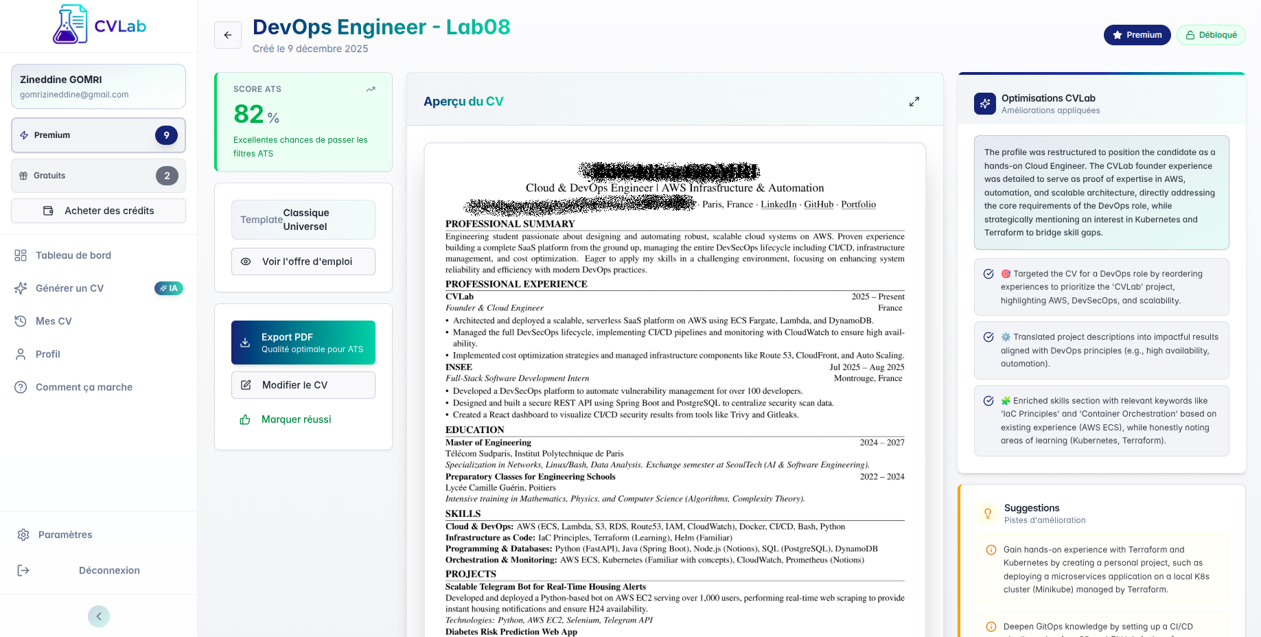 CVLab screenshot 3