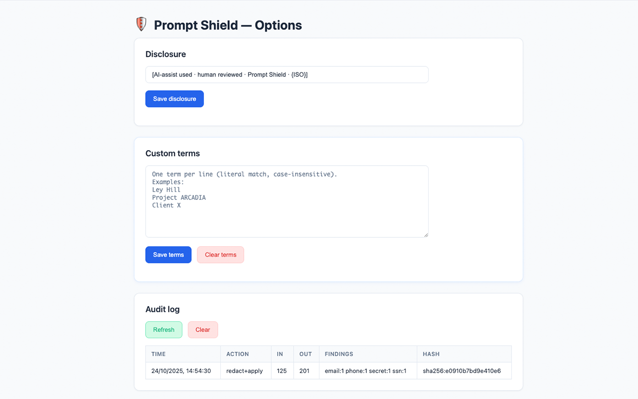 Prompt Shield screenshot 4