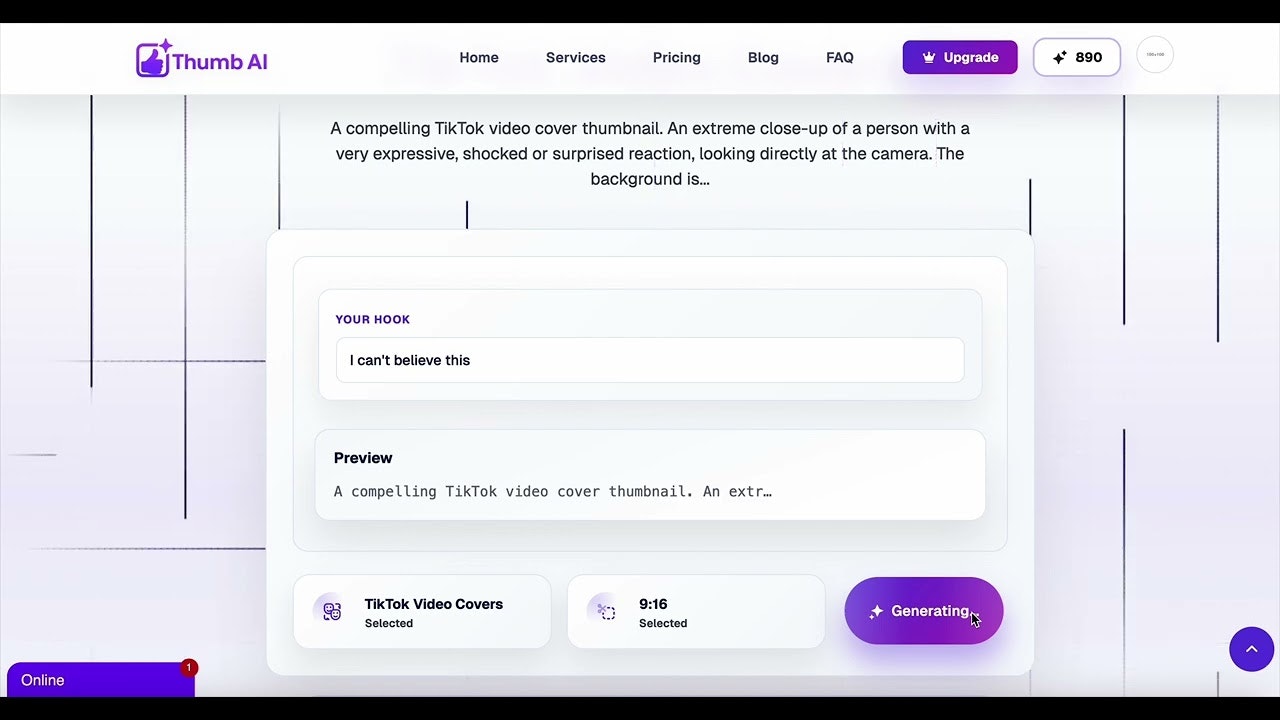 Thumb.onl: AI Thumbnails for Creators screenshot 1