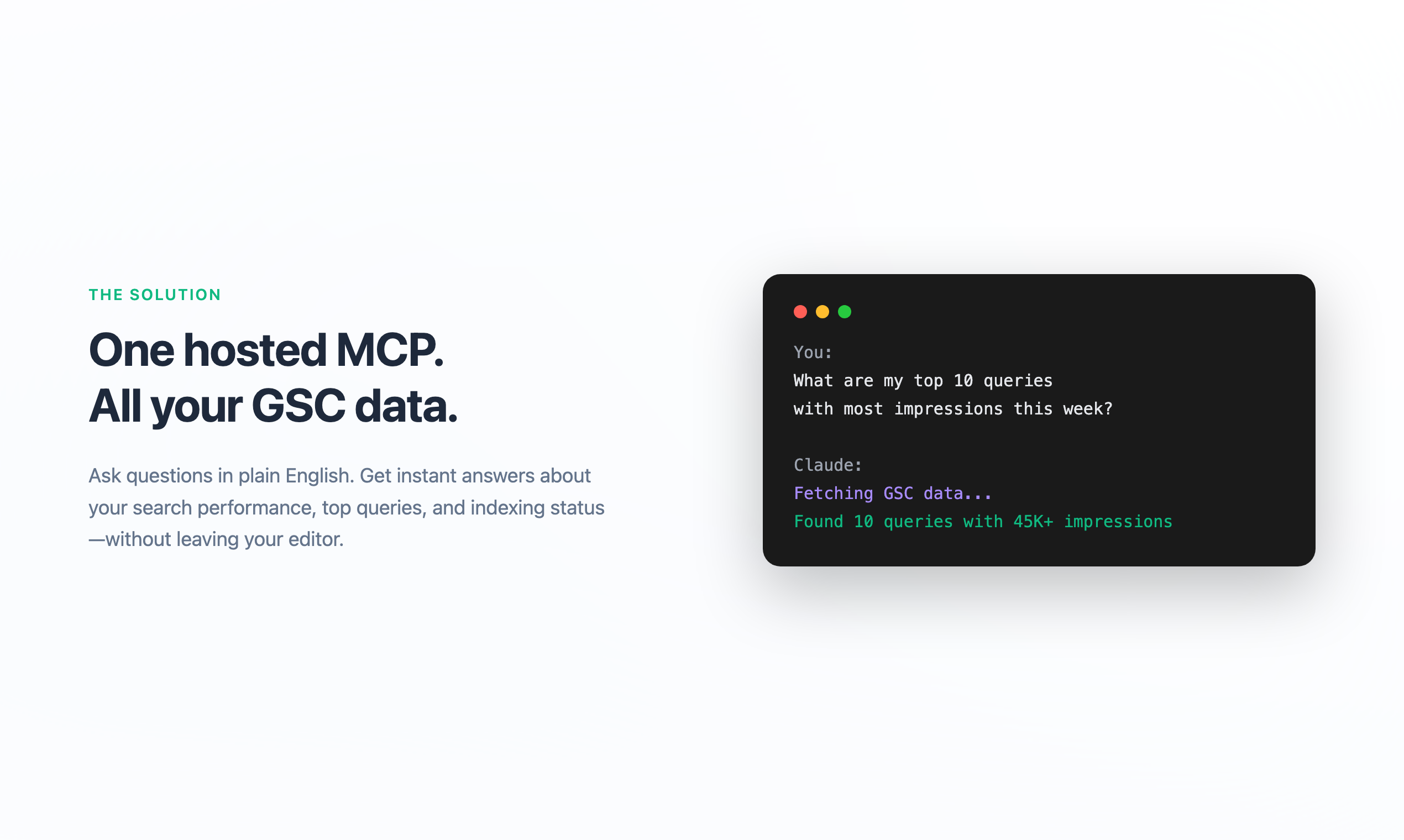 Ekamoira Google Search Console MCP screenshot 3