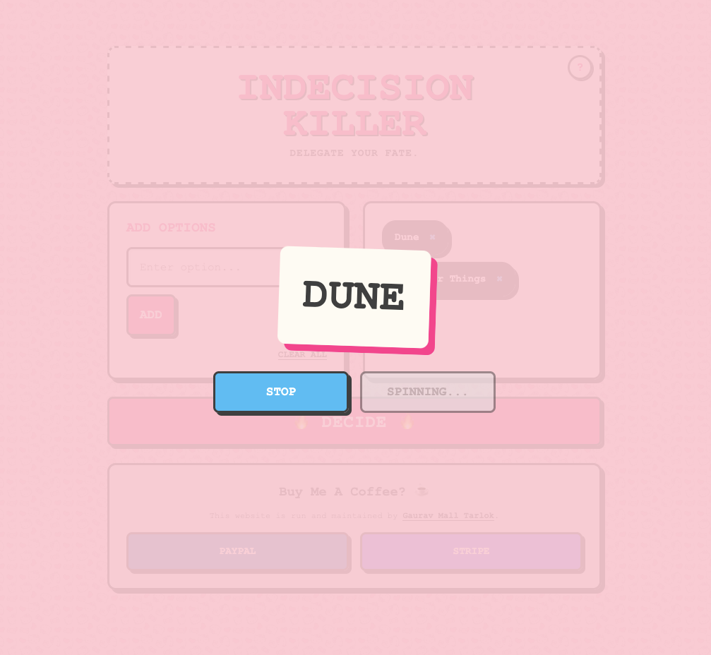 The Indecision Killer screenshot 3