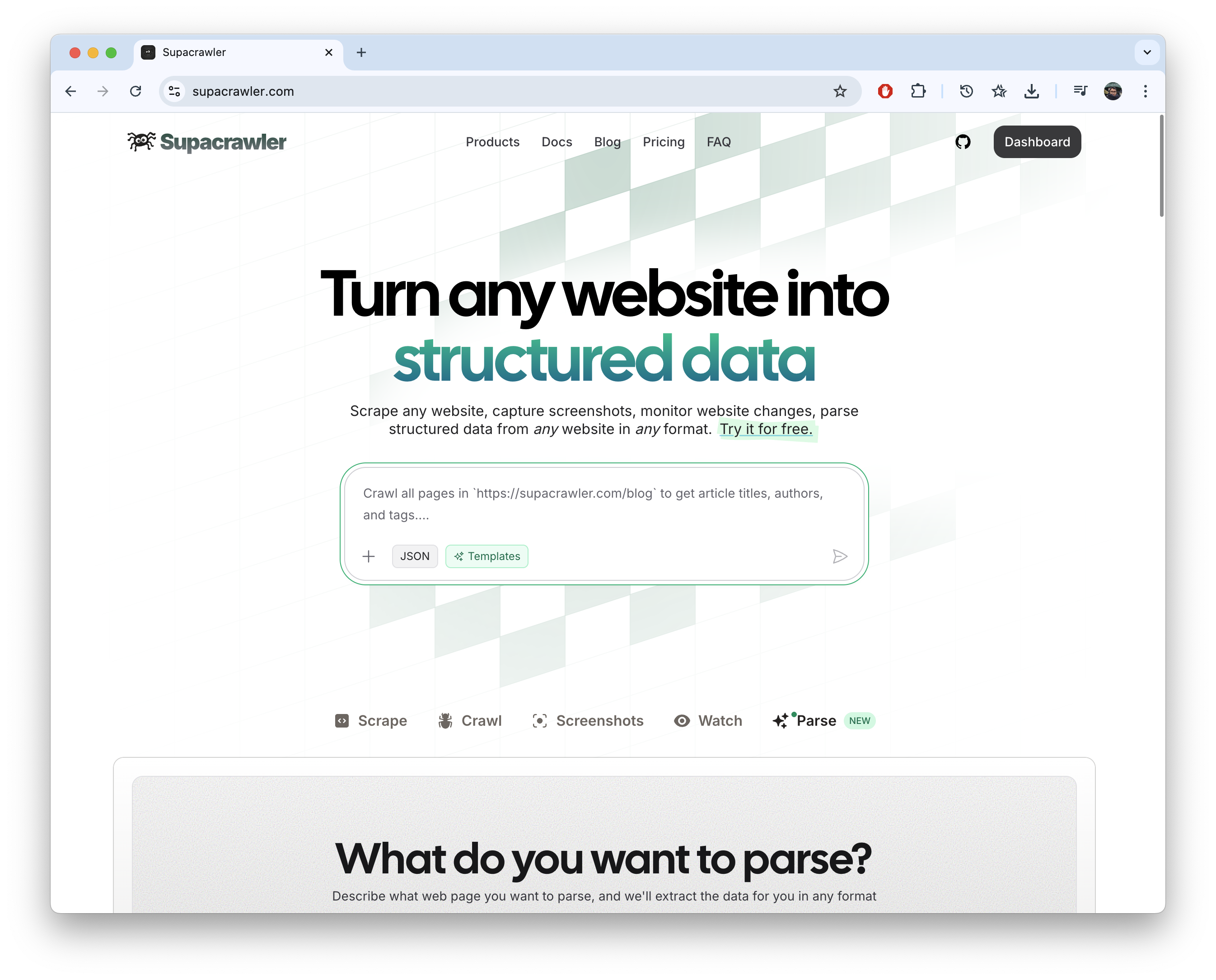 Supacrawler screenshot 1