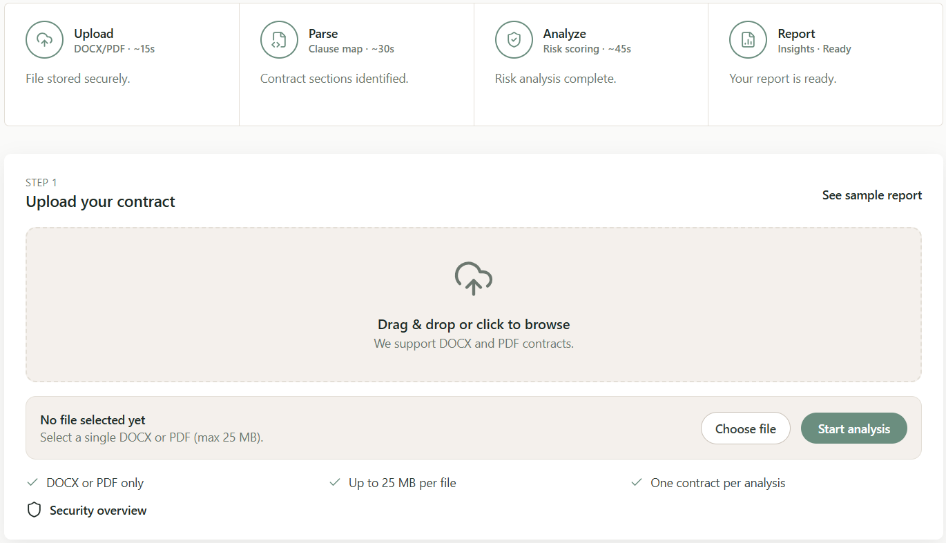 ClearSigna - AI Contract Analysis  screenshot 2