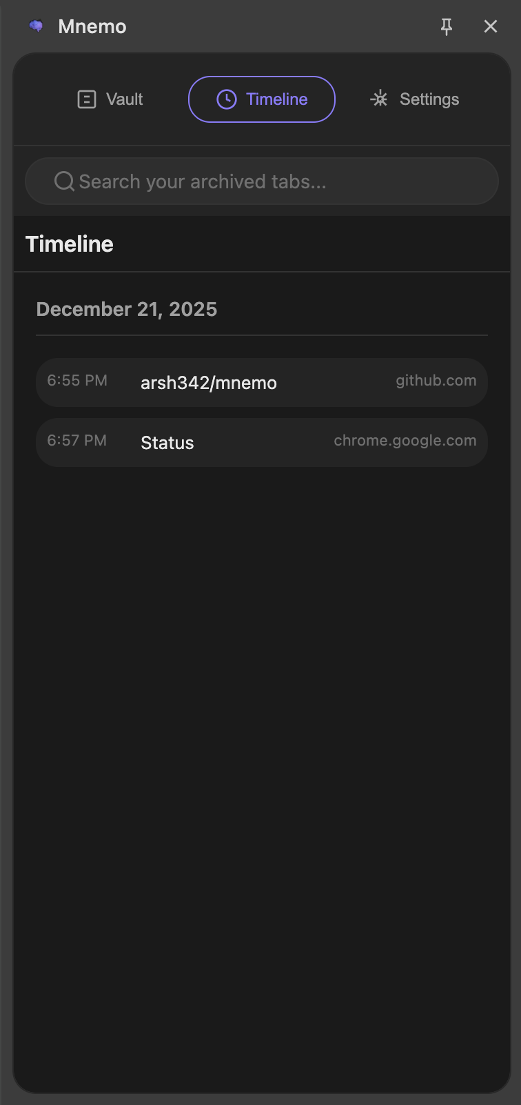 Mnemo screenshot 2