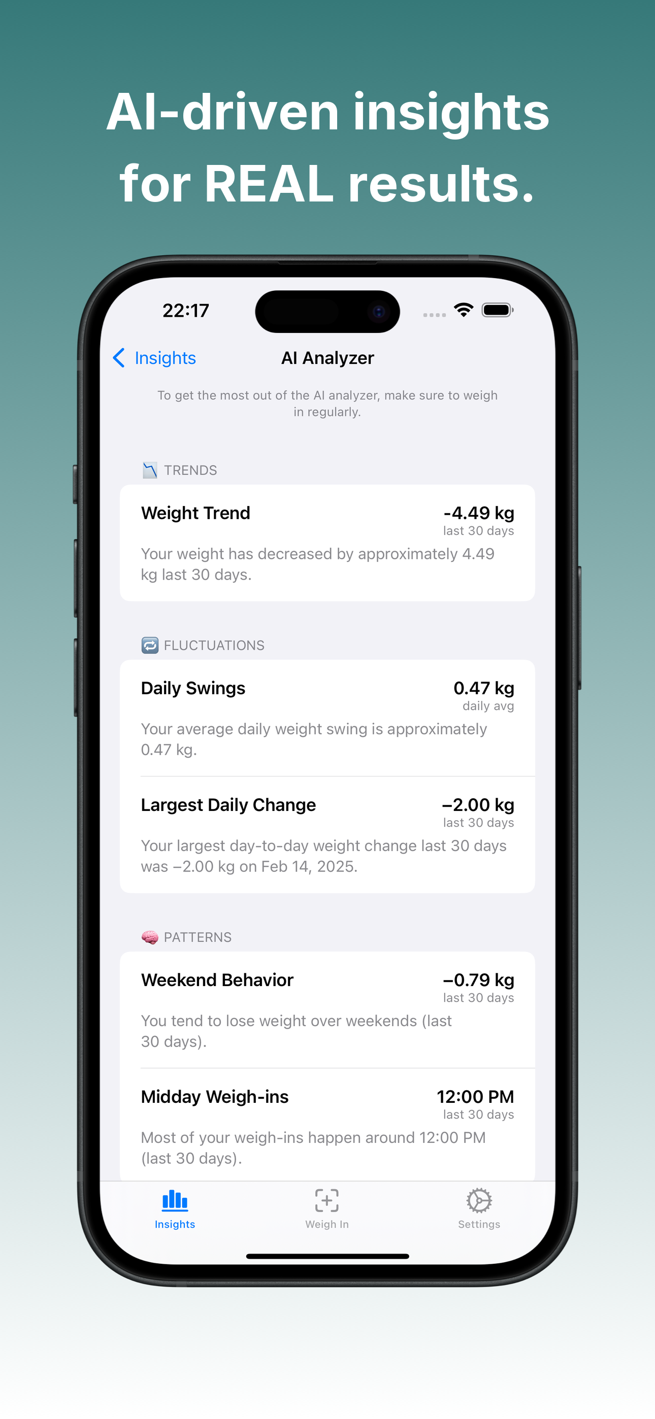 SnapScale: AI Weight Tracker screenshot 3