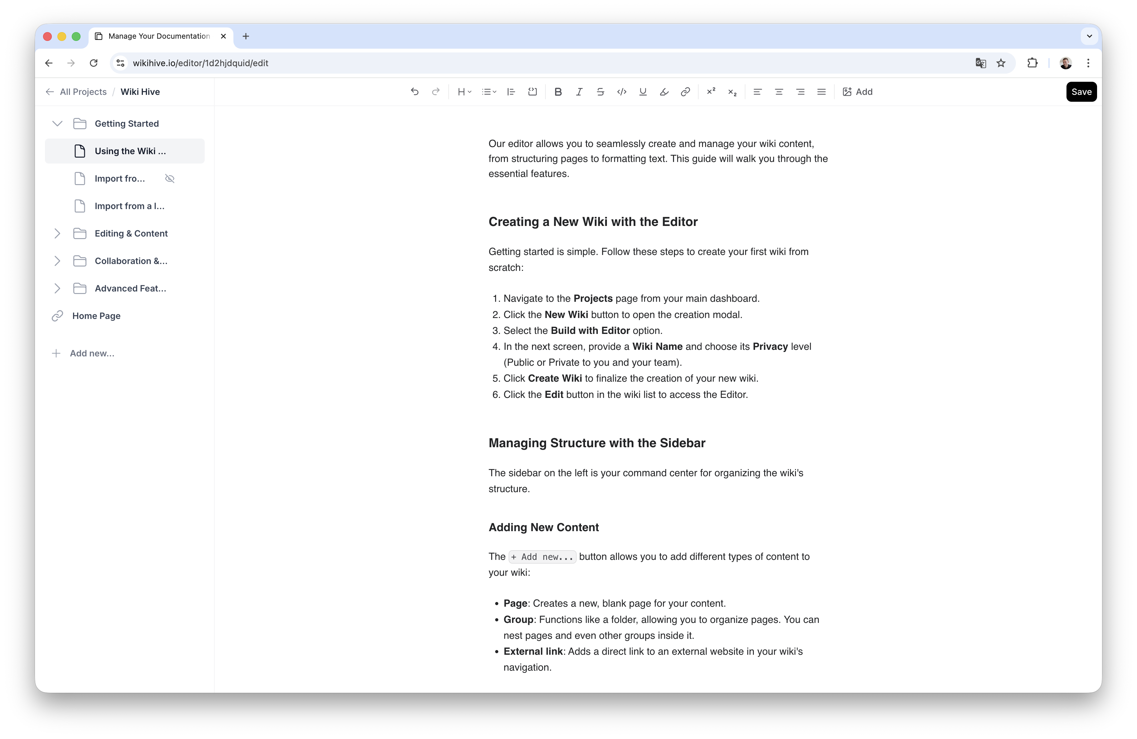Wiki Hive screenshot 4