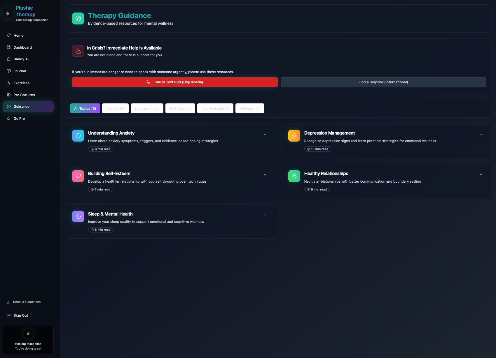 Plushie Therapy - AI Mental Wellness App screenshot 5