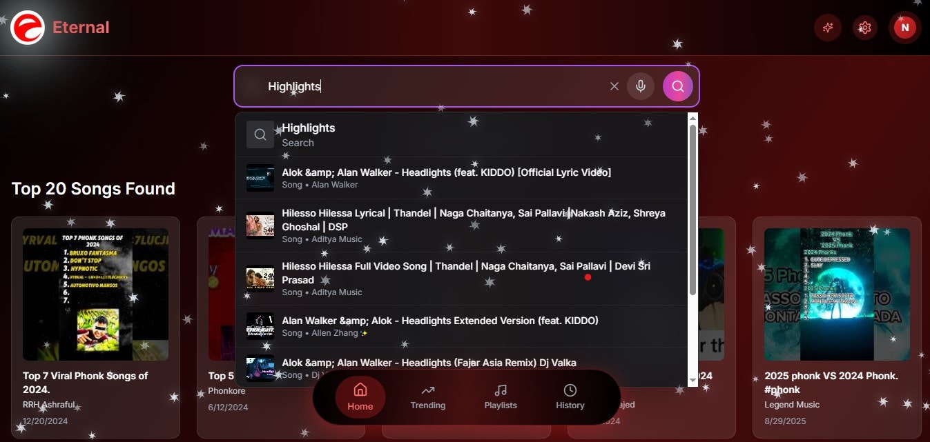 Eternal Musics screenshot 1