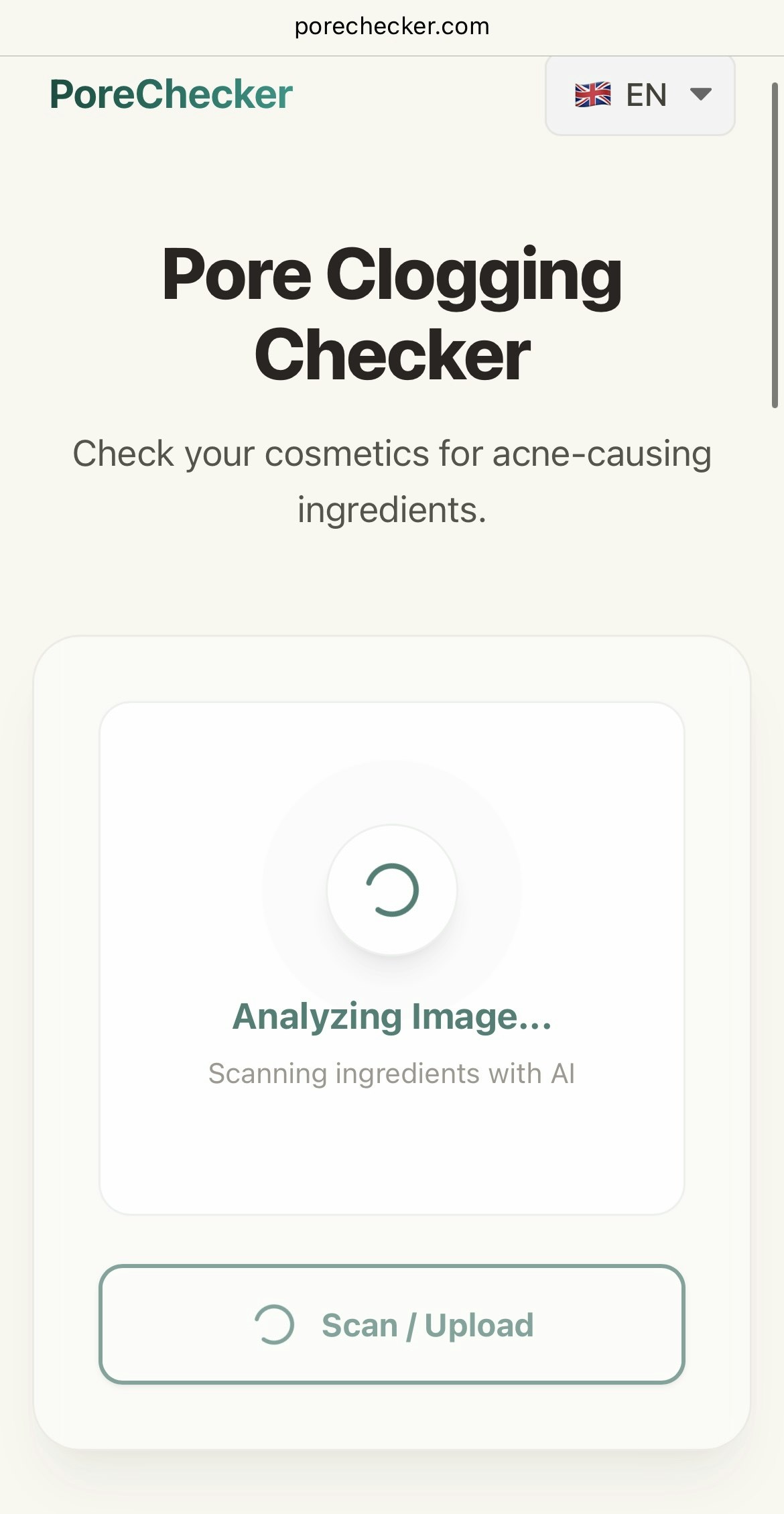 Pore Clogging Ingredients Checker screenshot 2
