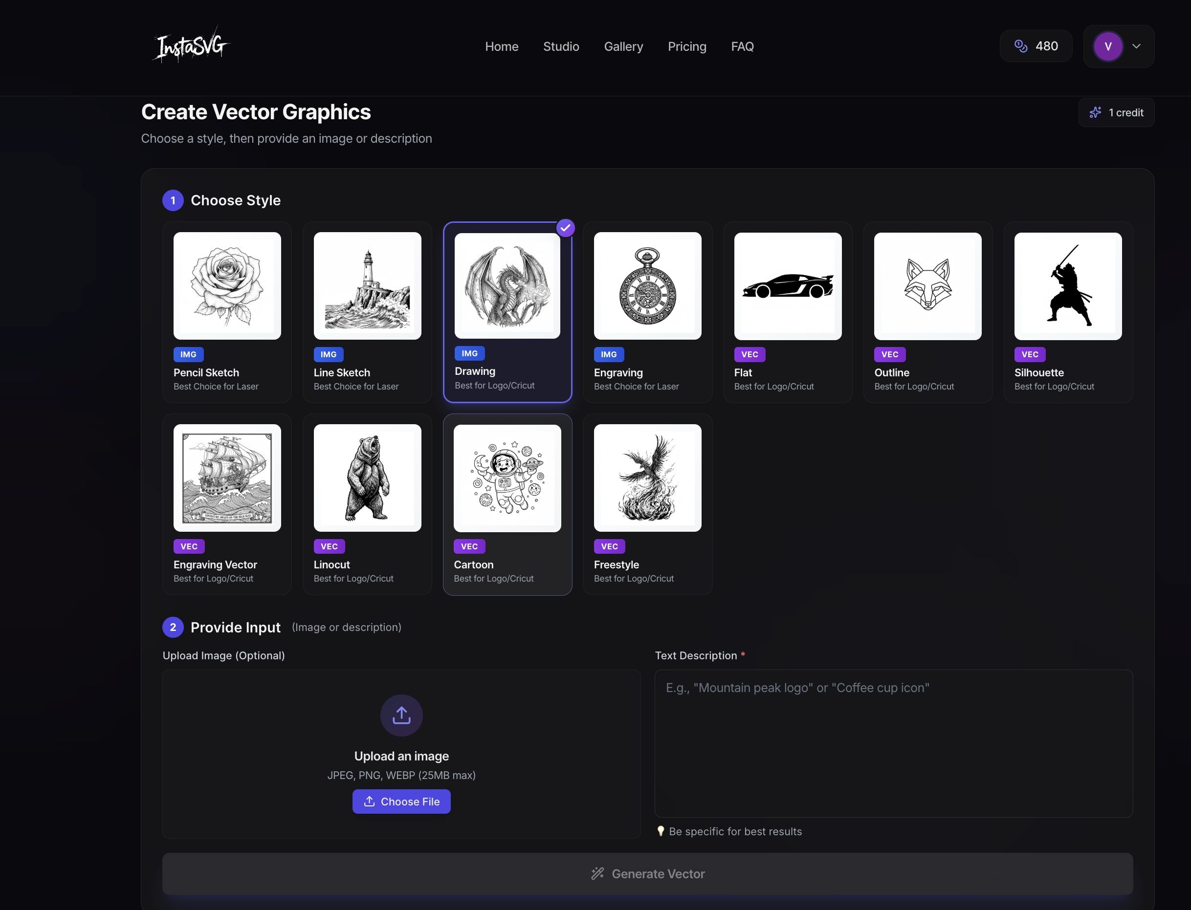 InstaSVG screenshot 2