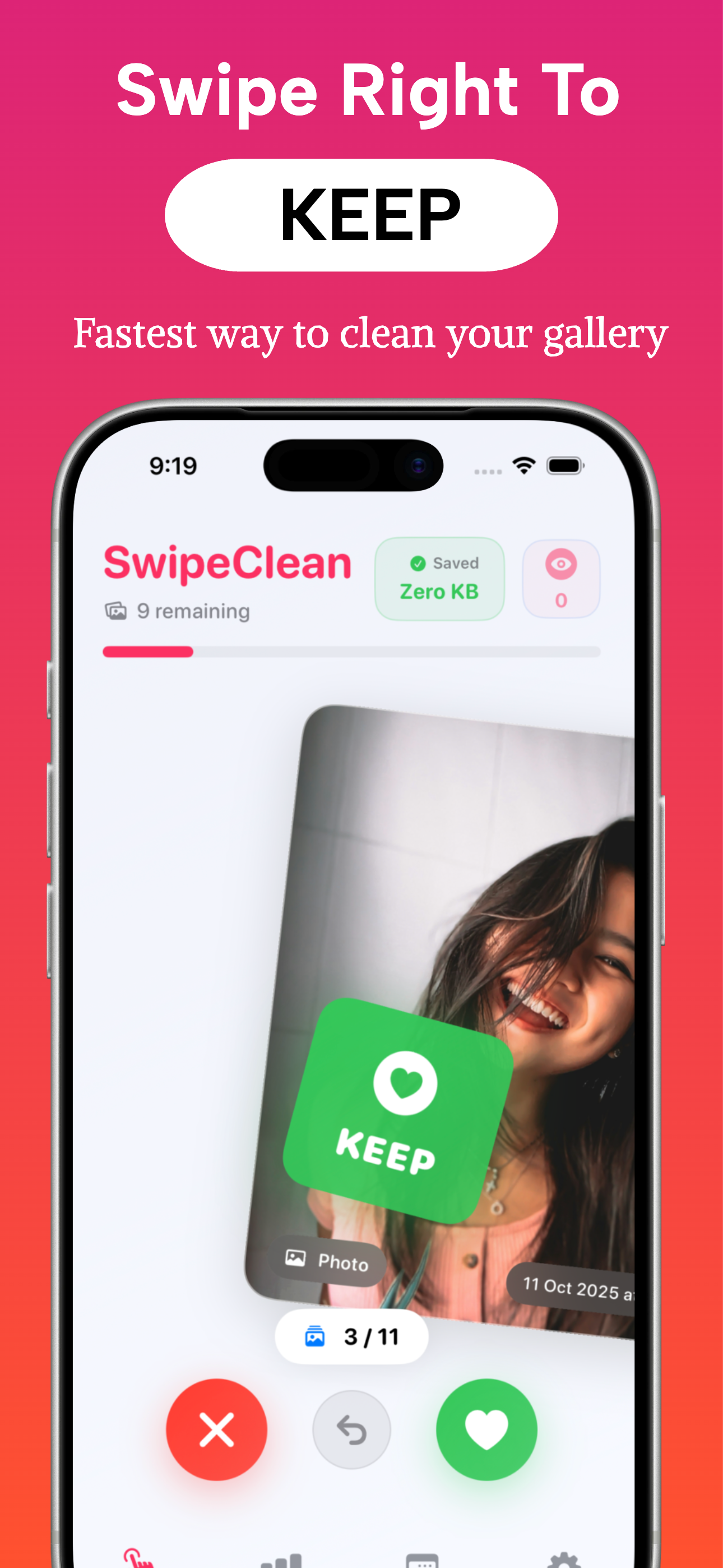 Fliqr - The Tinder for Your Camera Roll screenshot 2