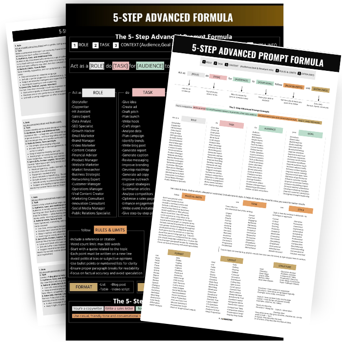 5 Step Advanced AI Prompt Formula screenshot 2