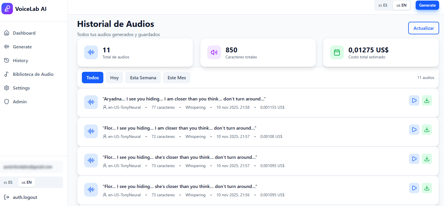 VoiceLab AI screenshot 2