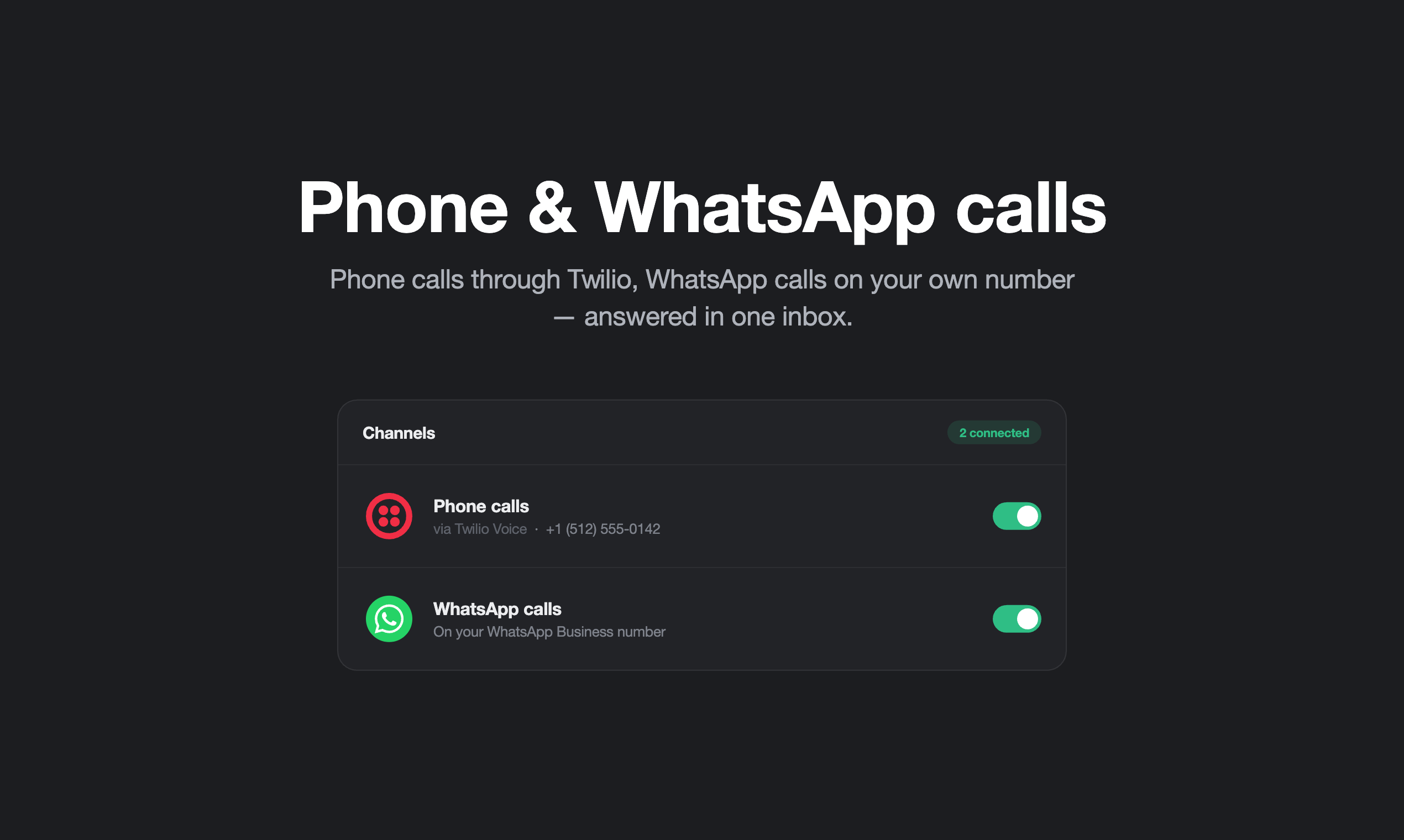 Voice Calls in Chatwoot screenshot 2