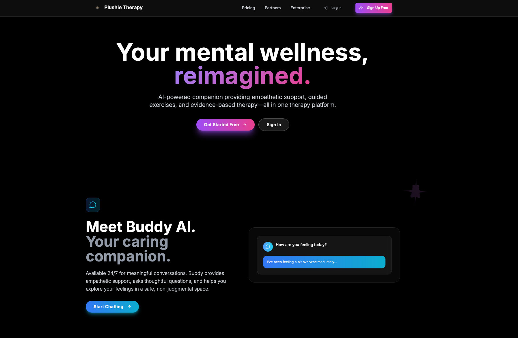 Plushie Therapy - AI Mental Wellness App screenshot 1