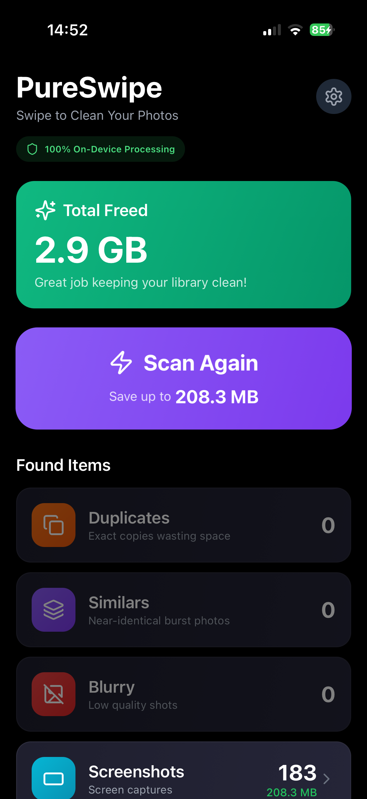 PureSwipe - Swipe to clean your photos screenshot 4